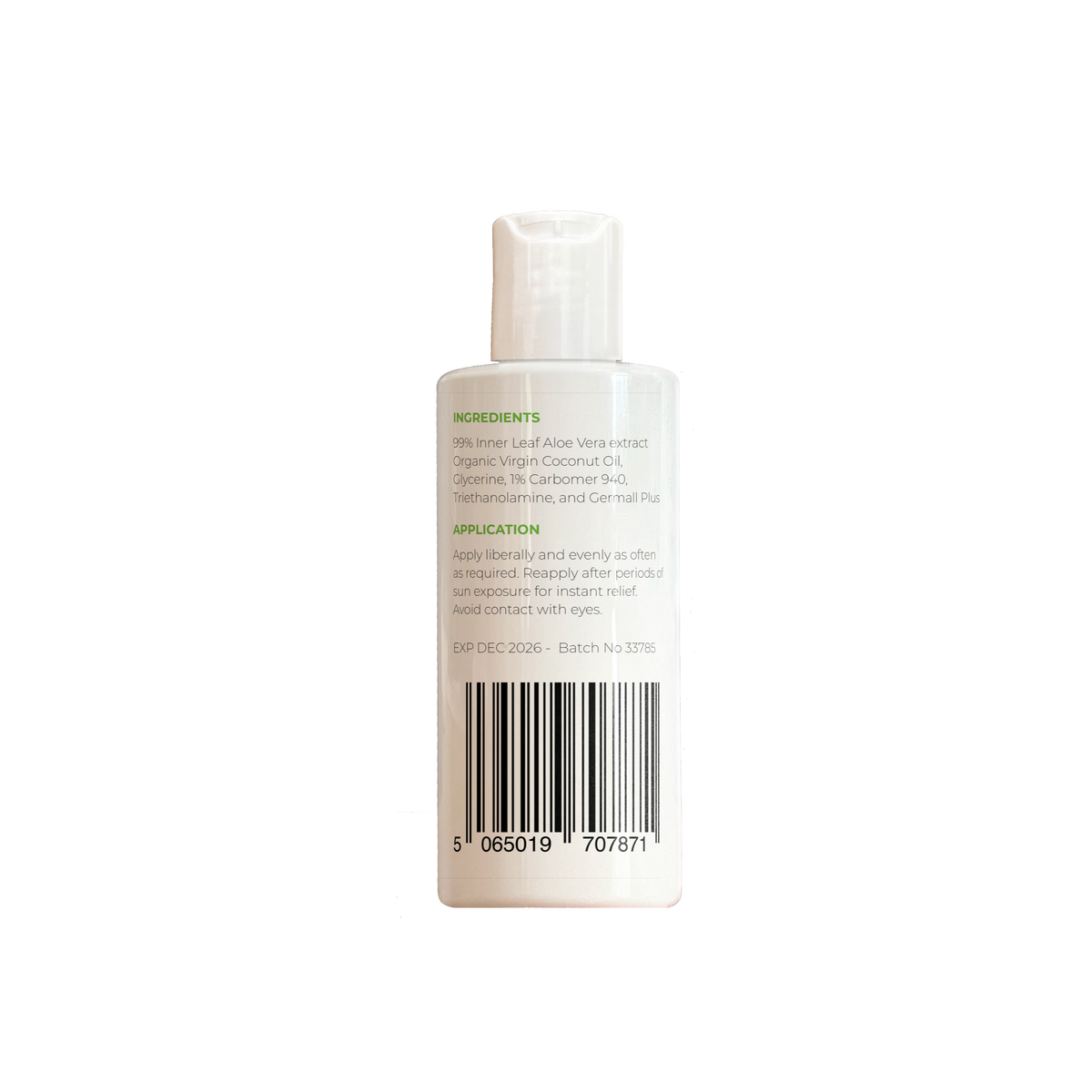 Aloe Vera Body Moisturiser 100ml image 2