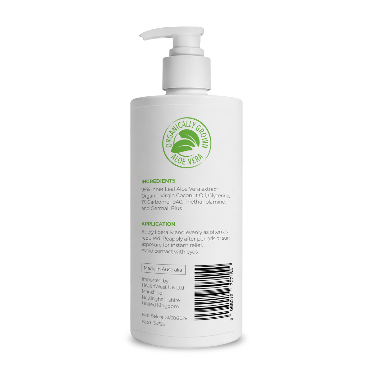 Aloe Vera Body Moisturiser 500ml image 2
