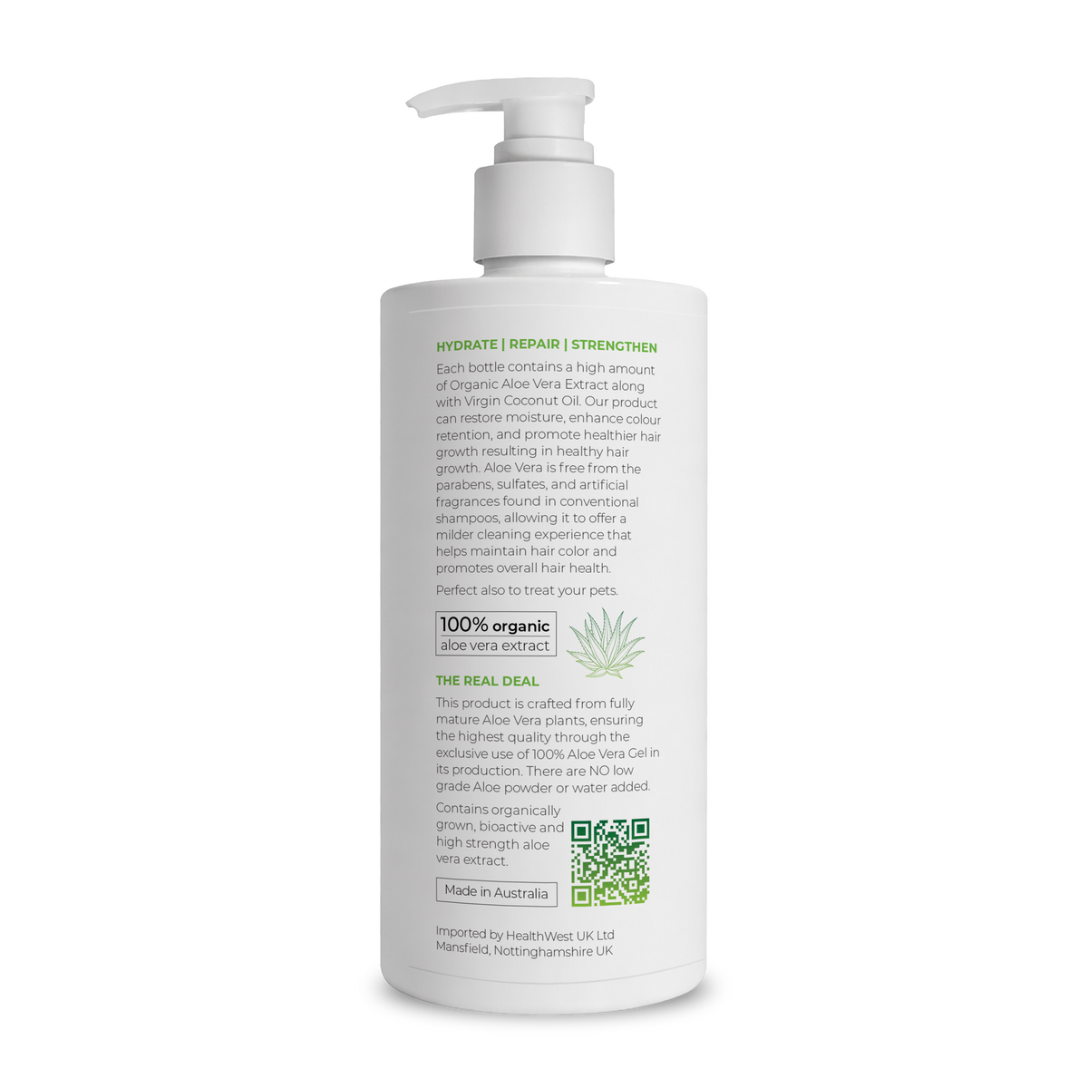 Aloe Vera Hair Shampoo with Coconut Oil 500ml image 1