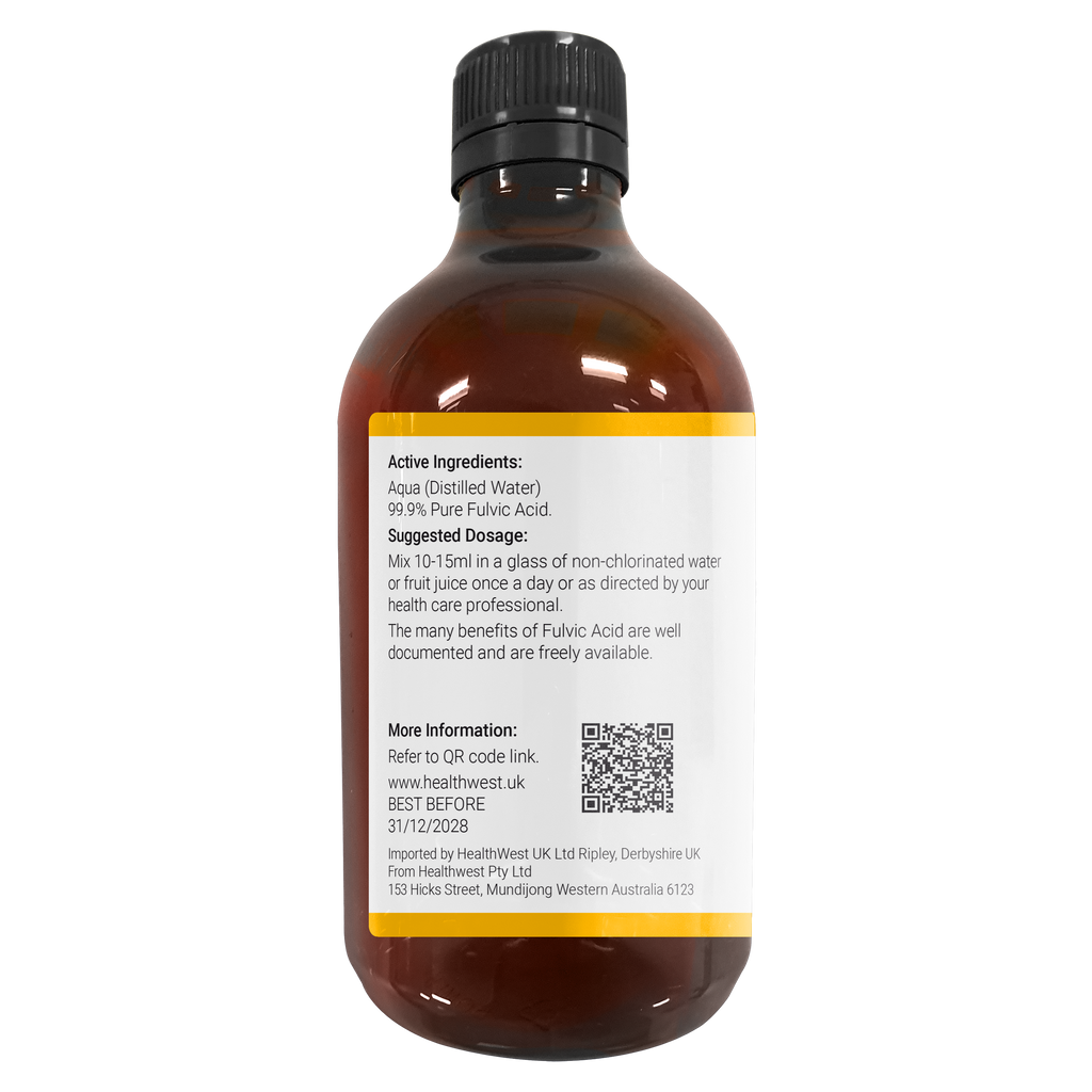 HealthWest FA100 (Pure Fulvic) 500ml Glass image 1