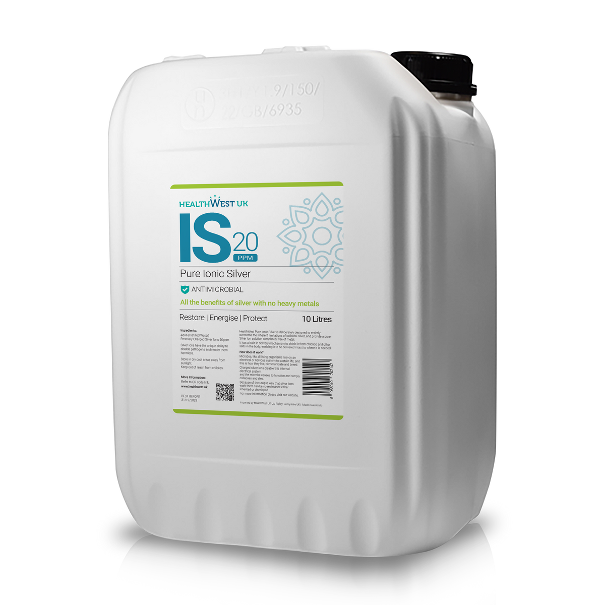 IS20 Pure Ionic Silver 20 PPM 10 Litre image 0