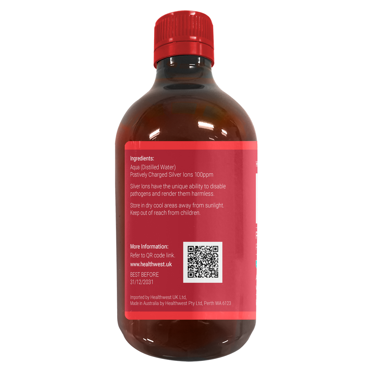 IS100 Pure Ionic Silver 100 PPM 500ml Bottle