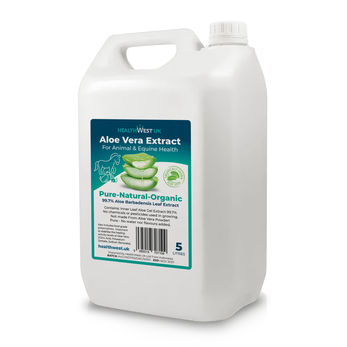 5L Organic Aloe Vera Extract for Animals & Equine Health image 0