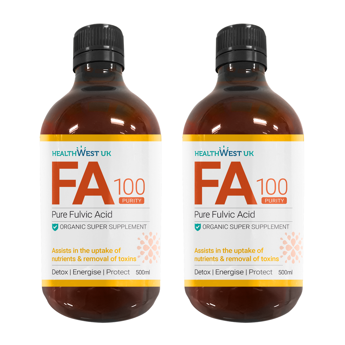 Healthwest Pure Fulvic 500ml x 2 Bottle Bundle image 0